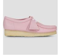 Schnürschuh CLARKS "Wallebee", Damen, Gr. 39, hellrosa, Leder, Schuhe Schnürschuh, mit glatter Kreppsohle (90738129-39) hellrosa