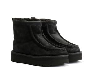 Clarks Originals Meare Rooey Wildleder Damen Schwarz Stiefel EU 42 / UK 8