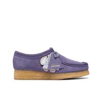 Schnürschuh CLARKS "Wallabee", Damen, Gr. 39,5, helllila, Schuhe Schnürschuh, mit Anhängern, Quasten und Perlen (12398769-39,5) helllila