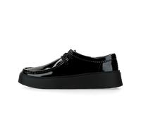 Schnürschuh CLARKS "Torview", Damen, Gr. 37, schwarz, Leder, Schuhe Schnürschuh, in toller Lack-Optik (42853821-37) schwarz