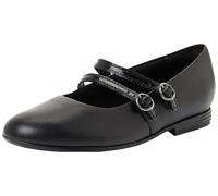 Clarks Originals Unisex Finja Bar Y. Shoe, Black Leather, 39.5 EU