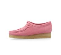 Mokassin CLARKS "Wallabee", Damen, Gr. 37,5, pink, casual, Schuhe, aus hochwertigem Veloursleder (43572511-37,5) pink