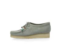 Mokassin CLARKS "Wallabee", Damen, Gr. 37,5, grau, Schuhe Mokassin, aus hochwertigem Material (53388117-37,5) grau