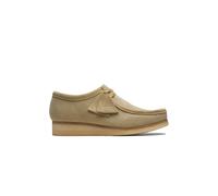 Schnürschuh CLARKS "Wallabee Maple", Herren, Gr. 39,5, beige, Leder, Schuhe Schnürschuh, mit unnachahmlicher Kreppsohle (52761261-39,5) beige