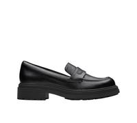 Slipper CLARKS "Orinoco 3", Damen, Gr. 37, schwarz, Leder, unifarben, klassisch, Schuhe, Loafer, Slipper mit weicher Lederinnensohle (85736641-37) schwarz