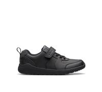 CLARKS Oslo Flare Y Childrens Black Leather, 4
