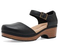Clarks Paizlee Leah für Damen, Schwarz Leder, 7 Wide