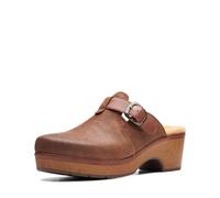 Clarks Paizlee Nora Clog für Damen, Hellbraunes Wildleder, 41.5 EU