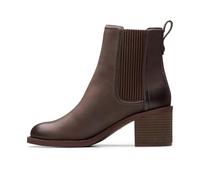 Clarks Premium Chamberly Top, Chelsea-Stiefel, Dark Brown Lea,