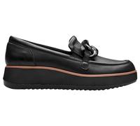 Clarks Premium Damen Zylah May Loafer, schwarzes Leder, 40.5 EU, Schwarzes Leder, 40.5 EU