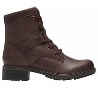 Clarks Premium Hearth Parker Combat Boot für Damen, braunes leder, 39 EU