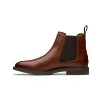 Clarks Premium Jaxen Easy Chelsea-Stiefel für Herren, hellbraunes Leder, Größe 40, braun (tan), 40 2/3 EU