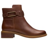 Clarks Premium Maye Bella Damen-Stiefel, hellbraunes Leder, Größe 36, braun (tan), 36 EU