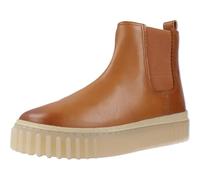 Clarks Premium Mayhill Top Chelsea-Stiefel für Damen, hellbraunes Leder, Größe 37, braun (tan), 37 EU