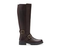 Clarks Damen Orinoco2 Tall Mode-Stiefel, Dark Brown Lea, 41 EU