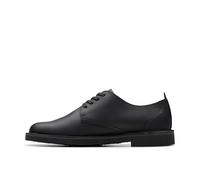 Clarks Premium Shepton Low Herren-Sneaker, Leder, Schwarz, Größe 44, Schwarzes Leder, 44 EU