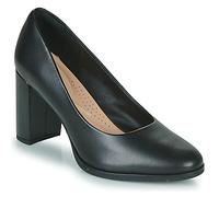 Clarks Damen Freva85 Court Pump, Black Leather, 42 EU
