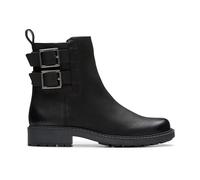Clarks Damen Orinoco2 Bay Mode-Stiefel, Schwarzes Leder, 42 EU