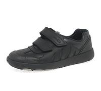 Clarks Rex Stride K, Unisex Kinder, Black Leather,
