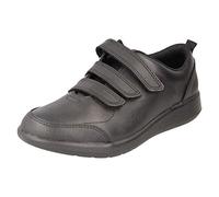 Clarks Jungen Scape Sky K Sneaker, Schwarzes Leder, 33 EU Weit
