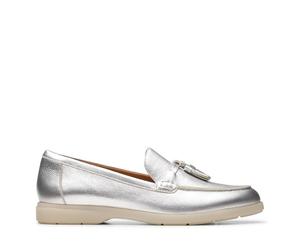 Clarks Sabina Sling Womens Cream Leather, 5