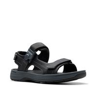Clarks Saltway Trail Sport Sandalen für Herren, Schwarz Leder, 43 EU