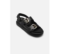 Sandale CLARKS "Aristella Bay", Damen, Gr. 37, schwarz, Leder, Schuhe Sandale, mit Contour Cushion-Fußbett (18431404-37) schwarz