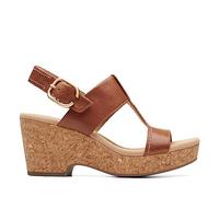 Clarks - - Sandalen im Giselle-Stil für Damen, Kolorit Tan Leather, Größe: 39 EU Weit
