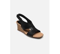Clarks Damen Kyarra Aster Keilsandale, Black Leather, 41 EU