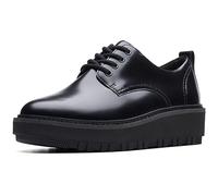 Clarks Schnürschuhe OriannaW Derby, Glattleder, Schwarz, Damen EU 3,5/36