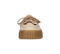 Schnürschuh CLARKS "Torhill Boat", Damen, Gr. 35,5, beige, Leder, Schuhe Schnürschuh, mit Contour Cushion-Fußbett (28415229-35,5) beige
