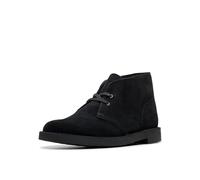 Clarks Shepton Chukka Boot für Herren, schwarze Velourslederoptik, 10.5 UK Wide