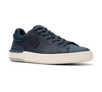 Schnürschuh CLARKS "Courtlite2 Run", Herren, Gr. 44, navy nubuck, Nubukleder, casual, Schuhe, Freizeitschuh, Komfortschuh, Schnürschuh im Casual Look (89685528-44) navy nubuck