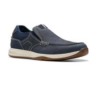 Clarks Herren Sailview Step Flacher Slipper, Navy Nubuck, 43 EU
