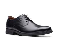 Clarks Herren Whiddon Plain Oxford-Schuh, Black Leather, 40 EU
