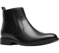 Clarks Steadwell Herren-Stiefelette mit Reißverschluss, Schwarz Leder, 44 EU