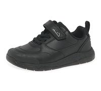 Clarks SteggyStride K Sneaker, Black Leather, 27.5 EU