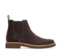 Clarks Clarkdale Easy Mens Chelsea Boots 42.5 EU Dark Brown Suede
