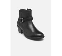 Clarks Damen Neva-Schnalle Springerstiefel, Schwarzes Leder, 36 EU