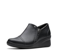 Clarks Damen Suttyn Zip Slipper, Schwarz, Leder, 40.5 EU