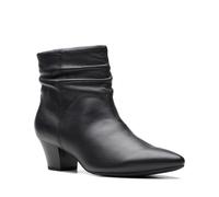 Clarks Teresa Skip Stiefelette für Damen, Schwarz Leder, 9