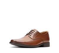 Clarks Herren Tilden Plain Oxford, Dunkelbraunes Leder, 46 EU