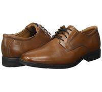 Clarks Herren Tilden Plain Oxford, Dunkelbraunes Leder, 41 EU