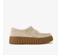 Clarks Torhill Bee Mokassin Schuhe beige Velour 26183642 - Größe 37,5