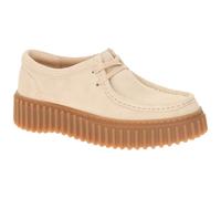 Clarks Torhill Bee Mokassin Schuhe beige Velour 26183642 - Größe 39,5