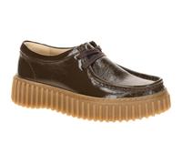 Clarks Torhill Bee Mokassin Schuhe braun Lack 26186667 - Größe 39,5