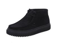 Clarks Torhill Hi Schuhe schwarz Velour 26173664 - Größe 44