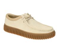 Clarks Torhill Lo Schuhe beige ecru Herren Velour 26180906 - Größe 46