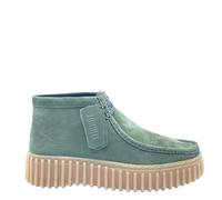 Clarks TORHILL Moss dunkelgrün-grüne Damen-Halbschuhe aus Nubukleder mit Schnürsenkeln 38