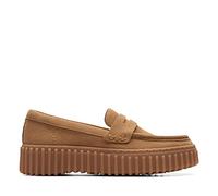 Clarks Torhill Penny Damen-Slipper aus Wildleder, Hellbraun, Hellbraunes Wildleder, 42 EU